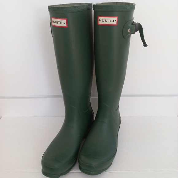 Hunter Shoes - Hunter Boots Norris Field Wellington Green 7 Female 6 Male 38 Rain Wellies